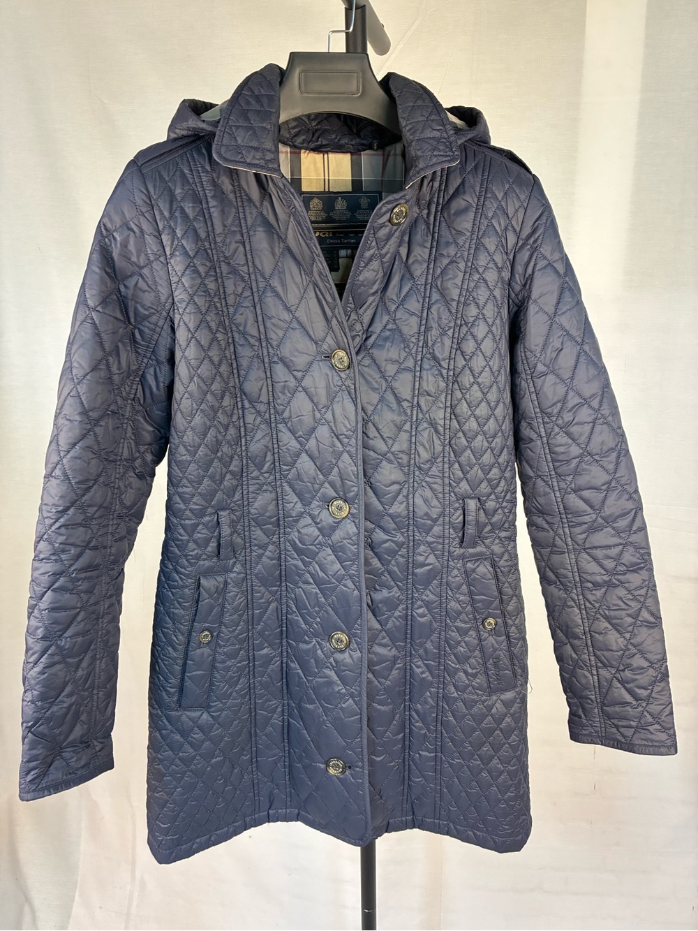 Barbour Evie Quilted Long Jacket Detachable Hood 6